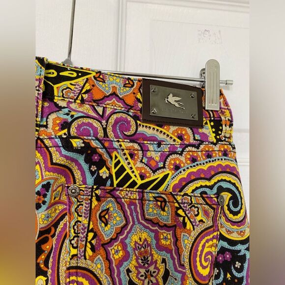 Designer Etro Rock Paisley Pants - Picture 5 of 7